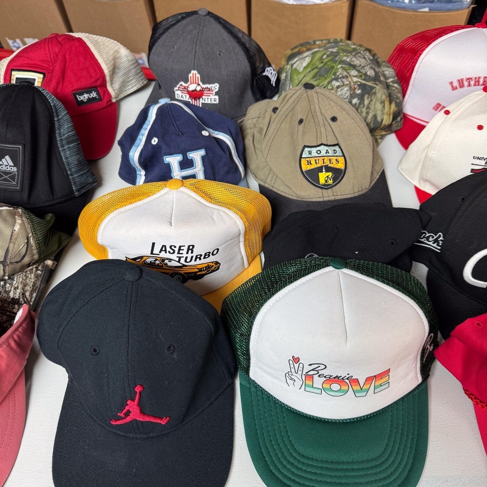75+ Hat Cap Lot Mens Mixed Brands Sports NCAA NFL NBA MLB Baseball Nike Adidas